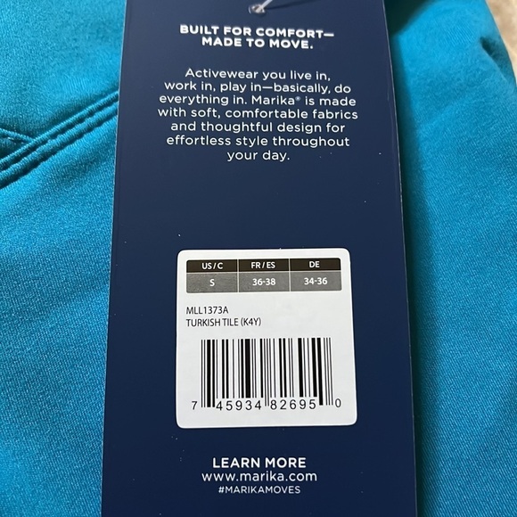 Marika so soft turquoise crossover waistband leggings, new - Picture 8 of 8